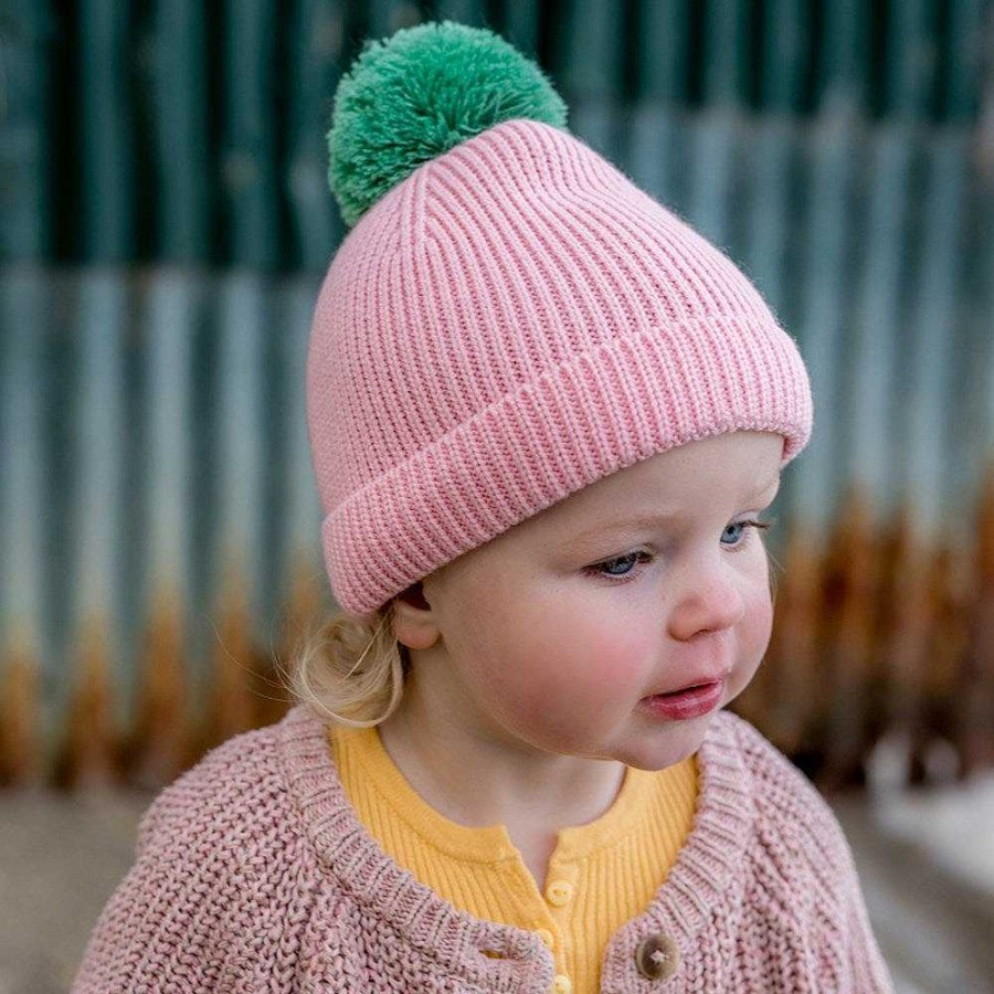 Fashion acorn kids Kid'S Clothing - Other | Acorn Kids: Oslo Merino Ribbed Beanie Pink And Green