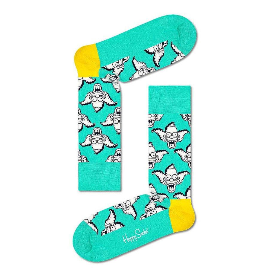 Fashion Happy Socks Socks | Happy Socks: The Simpsons Krusty The Clown Aqua