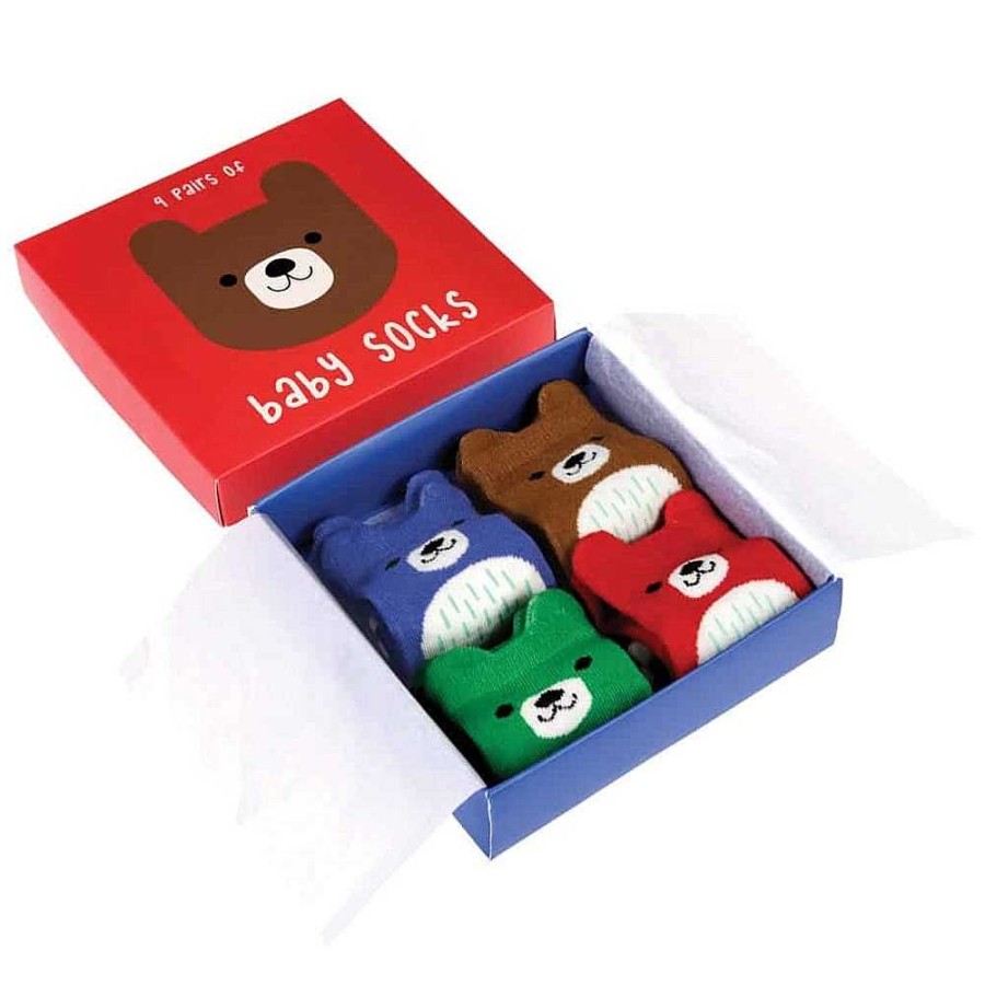 Fashion Rex London Socks | Rex London: Baby Socks 4 Pairs Bear