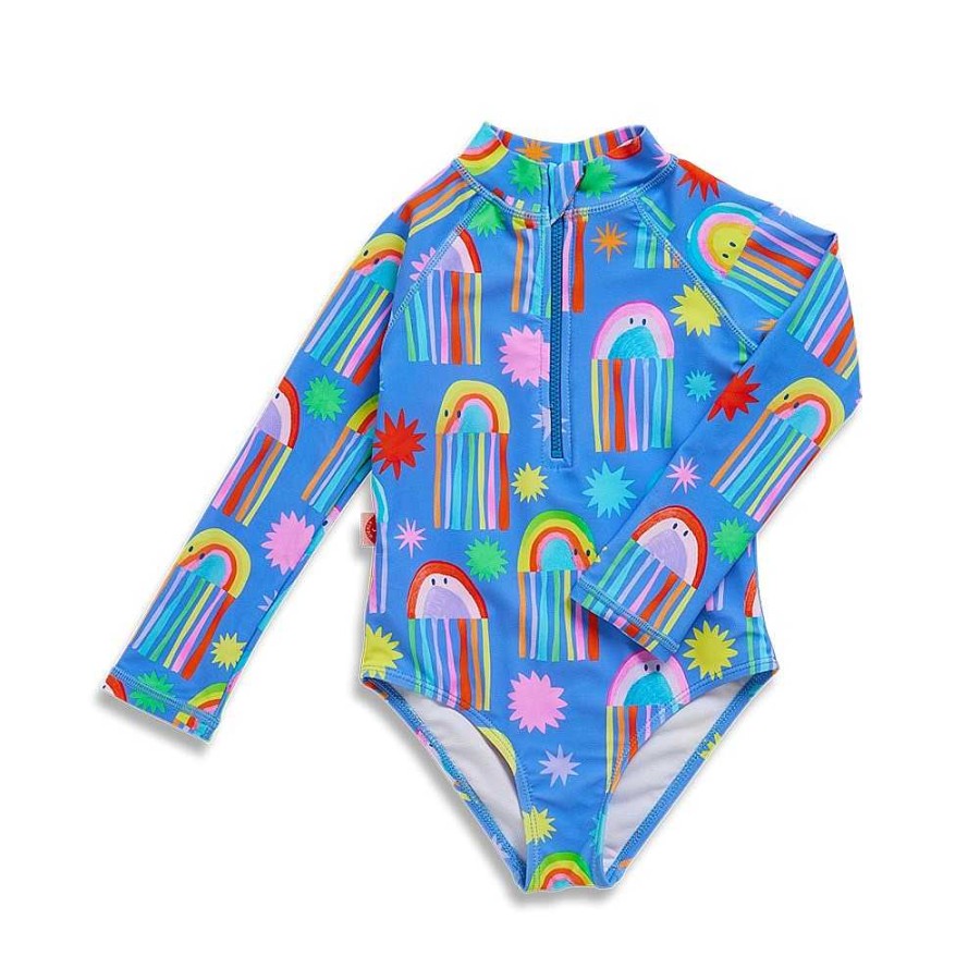 Fashion Halcyon Nights Baby & Toddler Clothing - Other | Halcyon Nights: Long Sleeve Zip Bather Here We Glow