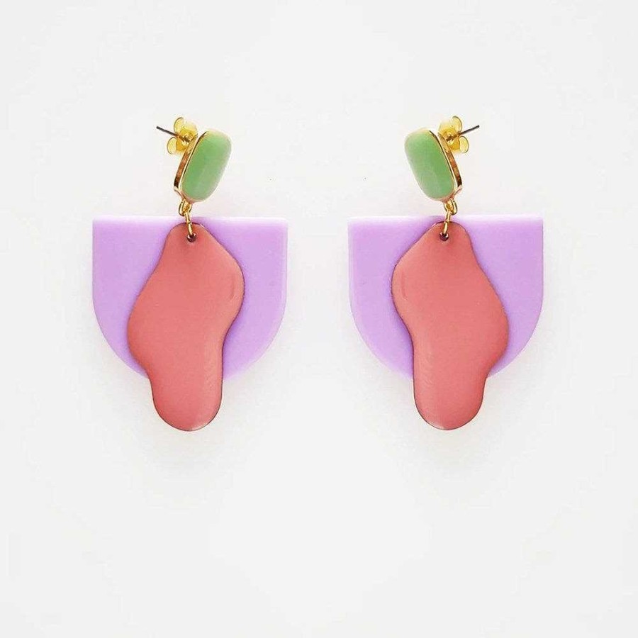 Jewellery Middle Child | Middle Child: Parlour Earrings Lilac