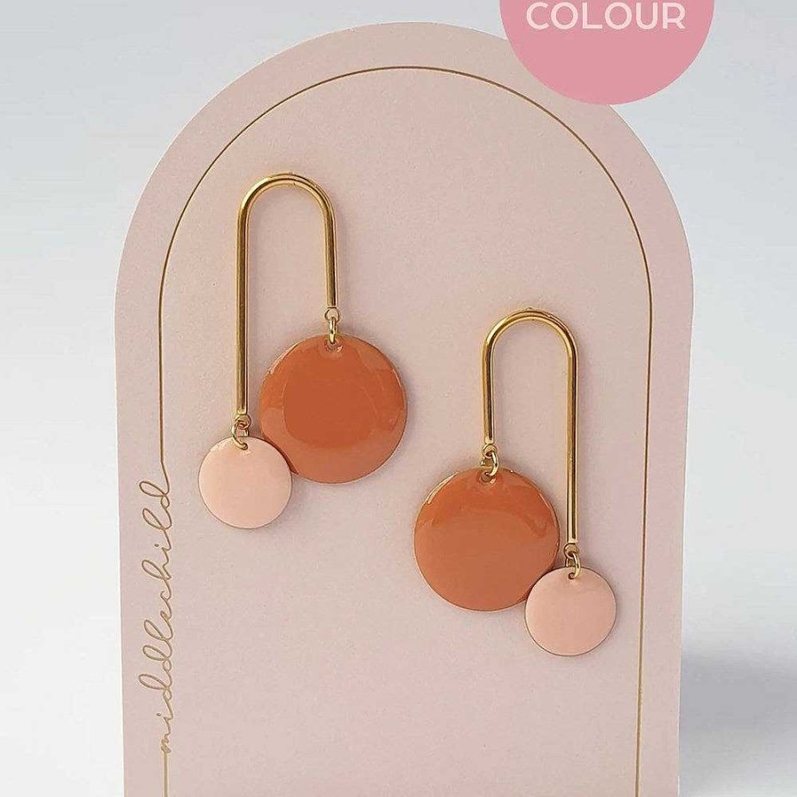 Jewellery Middle Child | Middle Child: Bubbles Earrings Salmon