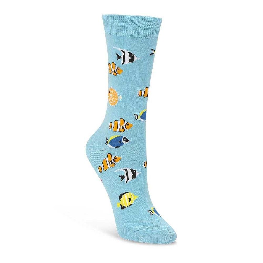 Fashion Bamboozld Socks | Bamboozld: Womens Aquarium Sky Blue Bamboo Sock