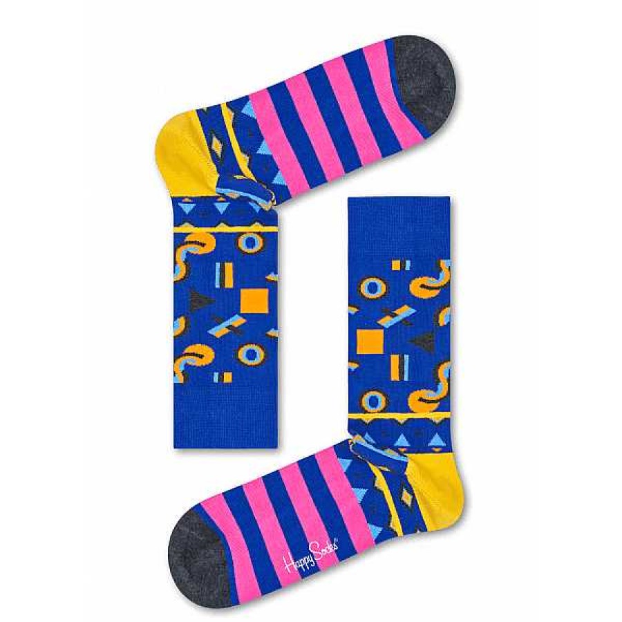 Fashion Happy Socks Socks | Happy Socks: Black, Blue & Pink Mix Max