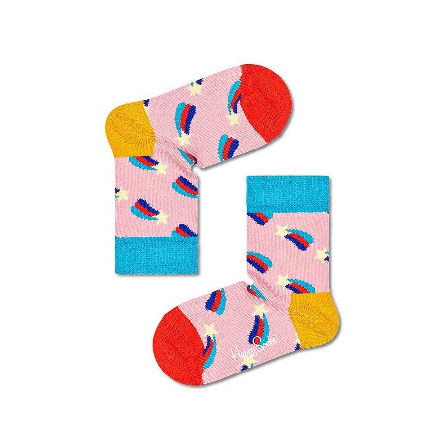 Fashion Happy Socks Socks | Happy Socks: Kids Shooting Star Pink