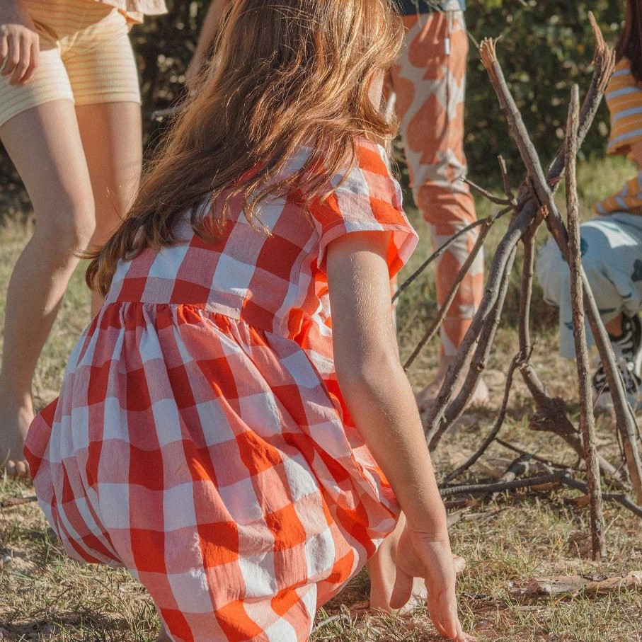 Fashion Olive + The Captain Kid'S Clothing - Other | Olive + The Captain: Noa Dress Red Gingham