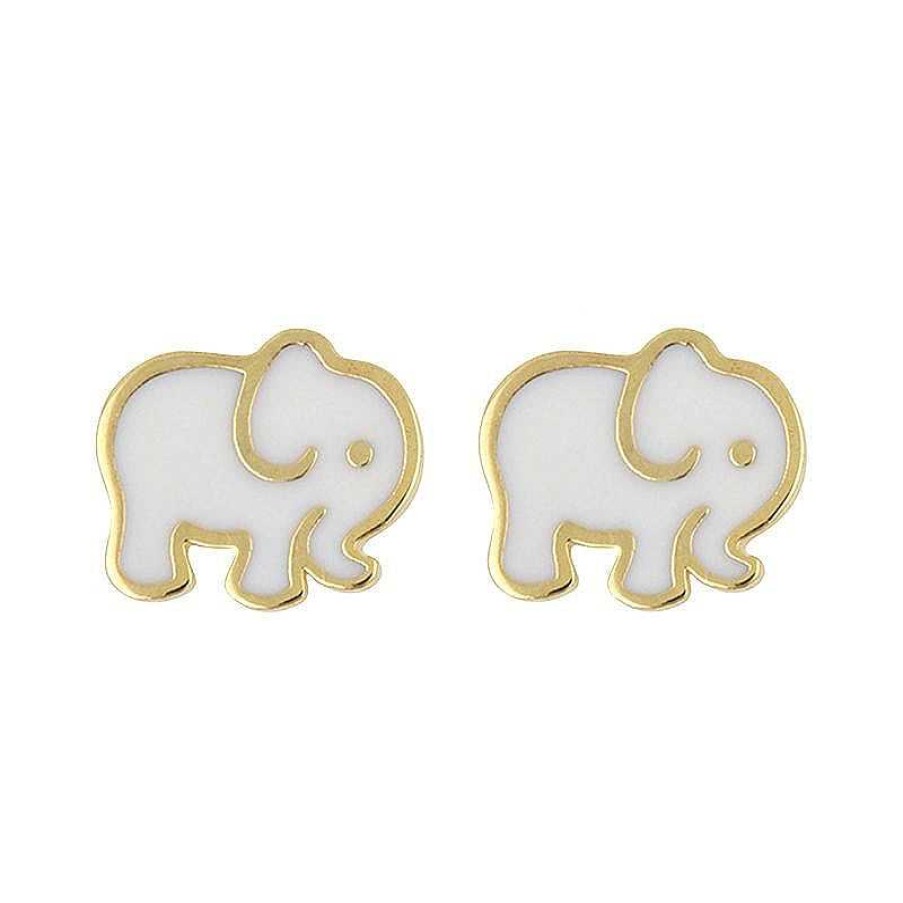 Jewellery Short Story | Short Story: Earring Epoxy Baby Elephant White