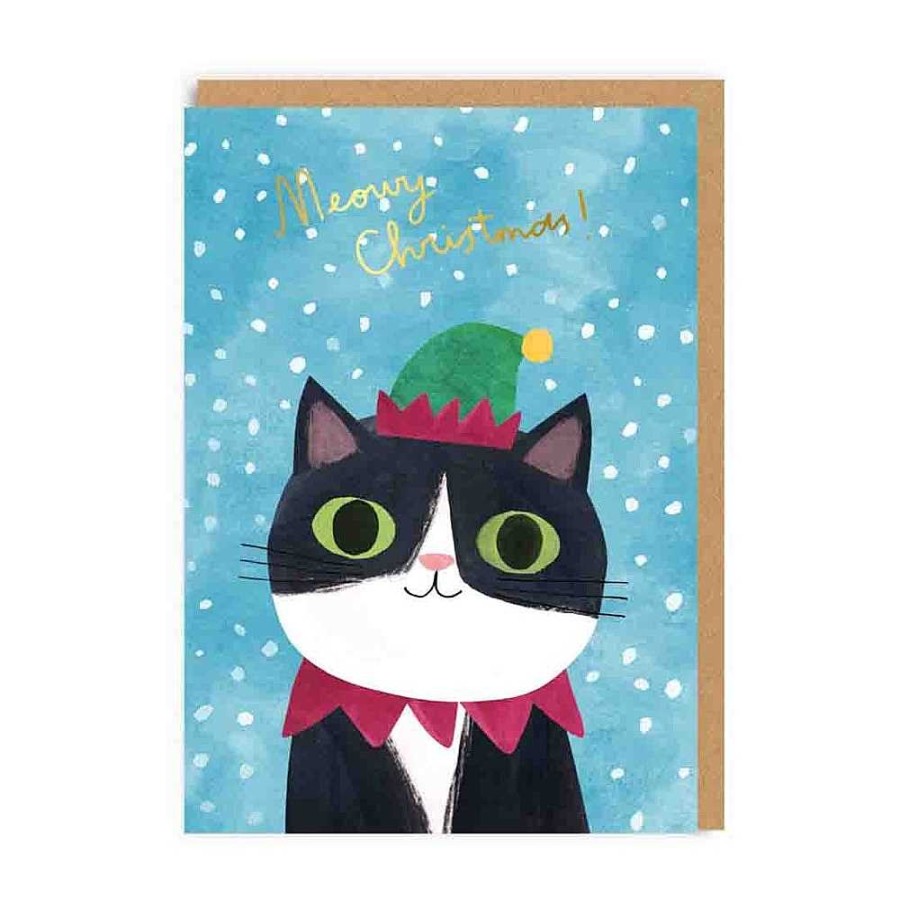 Fashion Ohh Deer Hats | Ohh Deer: Foil Greeting Card Christmas Elf Hat Cat