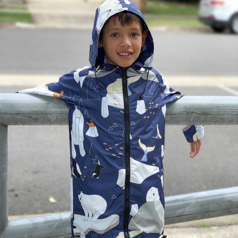 Fashion Monsterthreads Kid'S Raincoats | Raincoat: Arctic Animals Kids