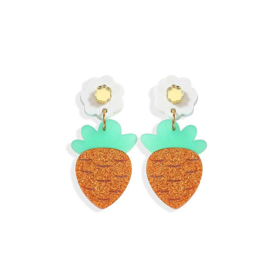 Jewellery HUNIY | Huniy: Earrings Carrot Dangles