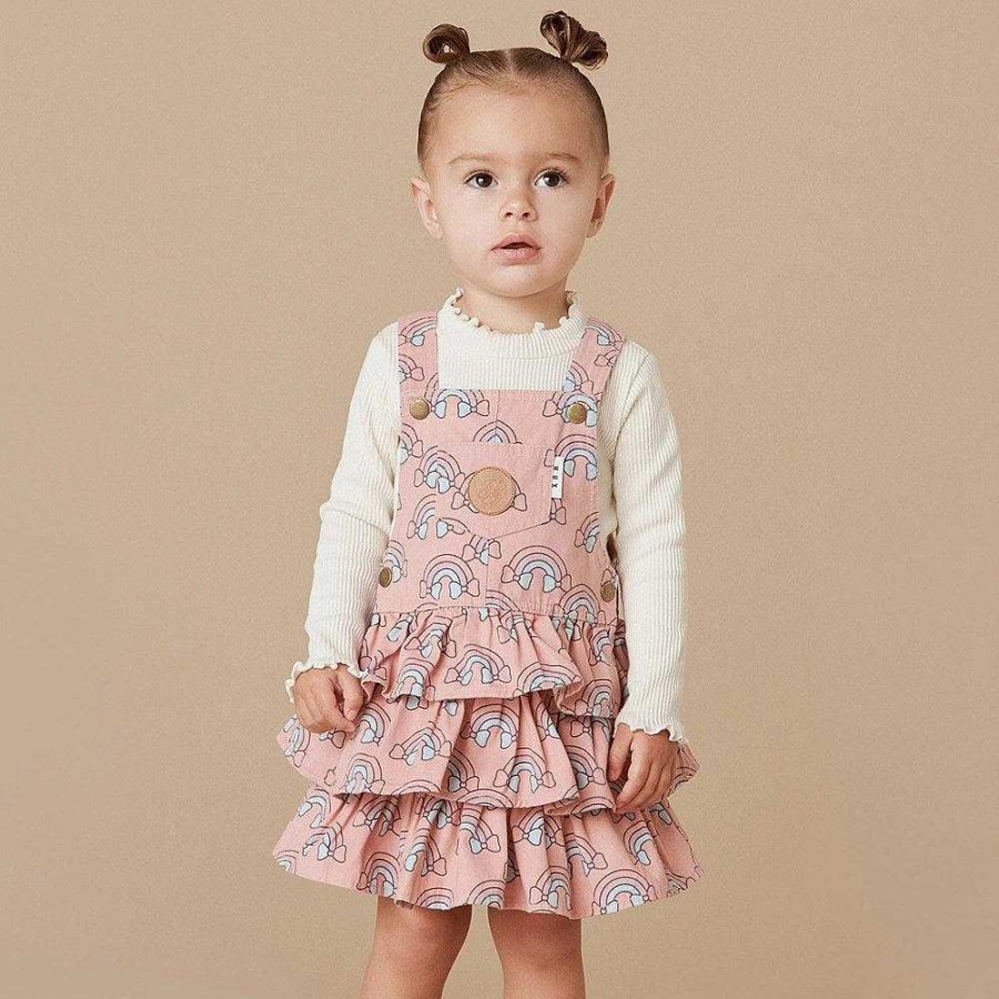 Fashion Huxbaby Kid'S Clothing - Other | Huxbaby: Overall Frill Dress Rain Bow