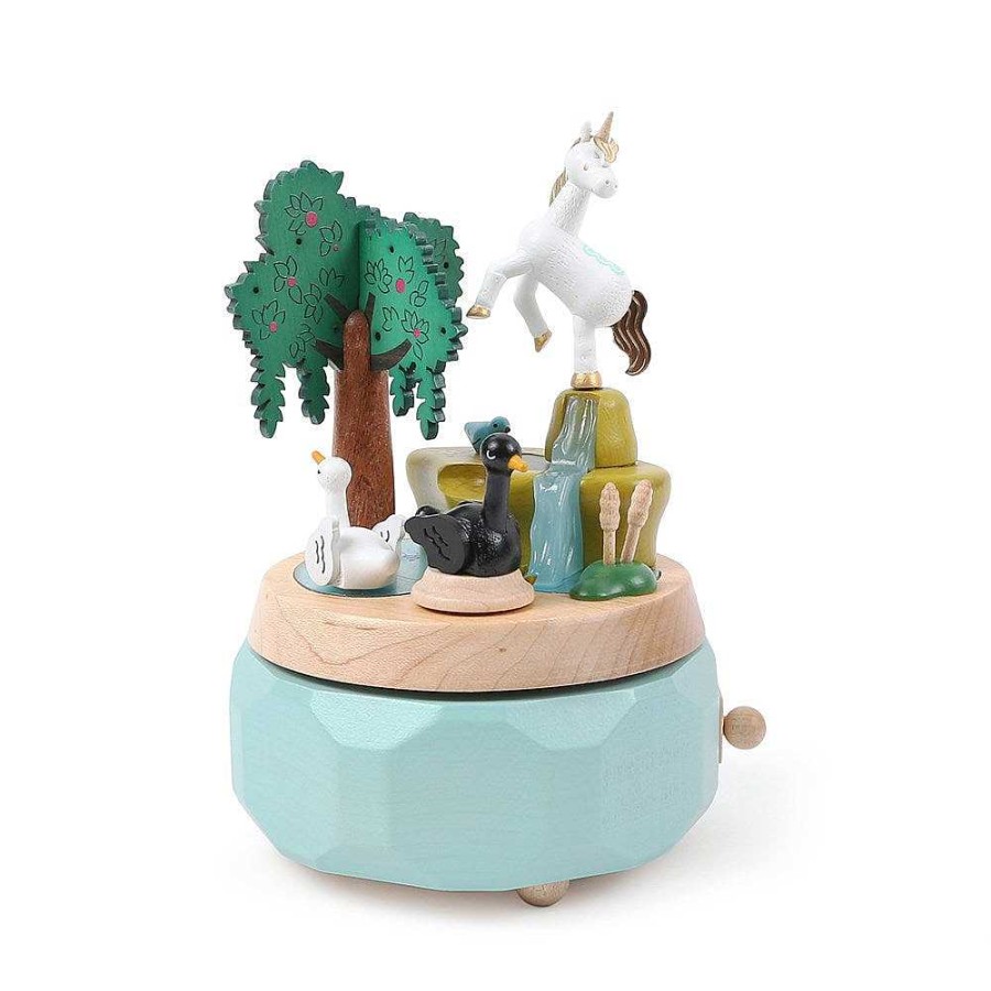 Kids+Toys Wooderful Life | Wooderful Life: Music Box Unicorn With Swans