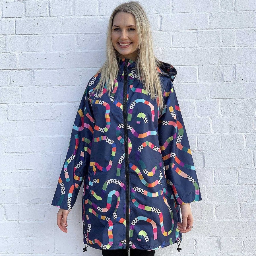 Out+About Monsterthreads | Raincoat: Rainbow Topographic