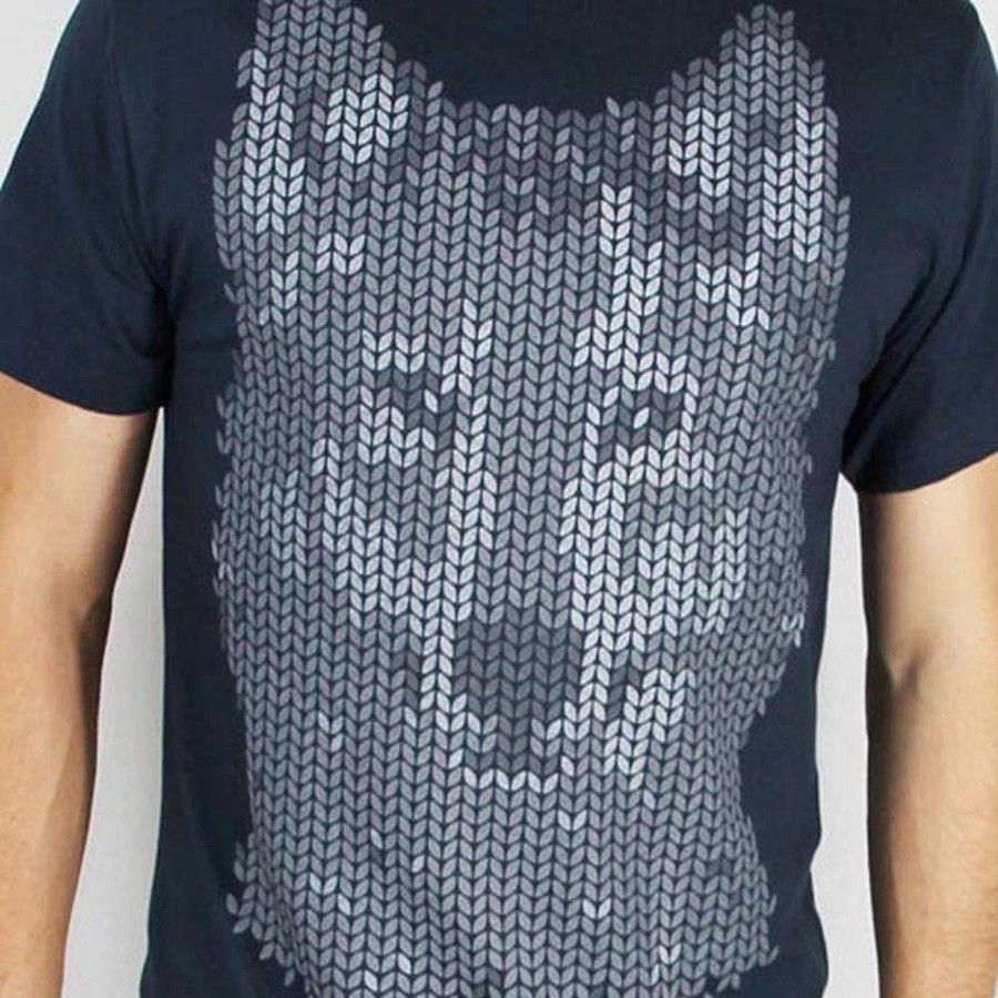 Fashion Monsterthreads Men'S T-Shirts | Wolf Mosaic Navy Mens Tee