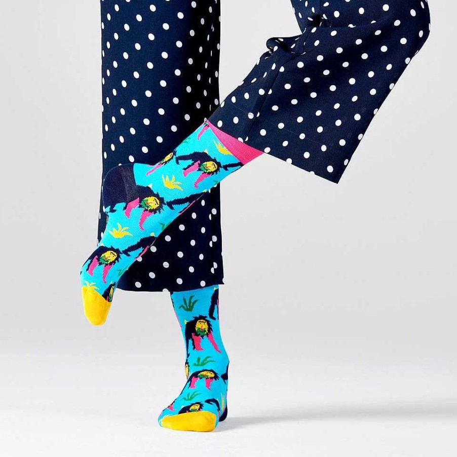 Fashion Happy Socks Socks | Happy Socks: Monkey Blue