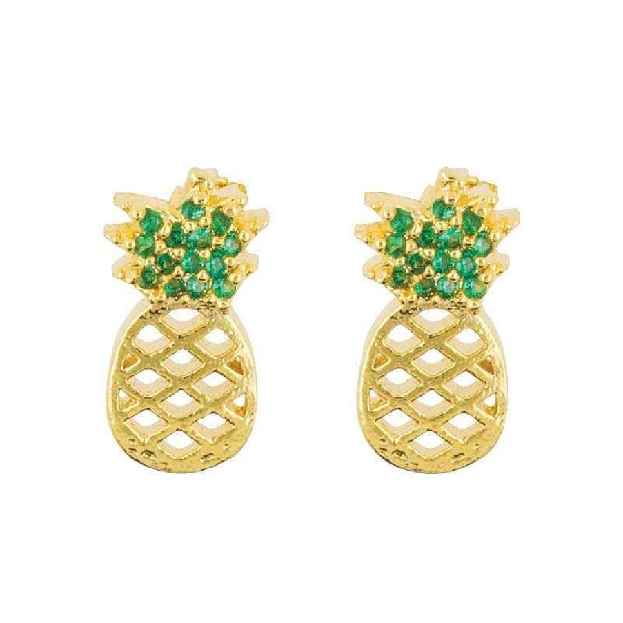 Jewellery Short Story | Short Story: Earring Diamante Pineapple Gold