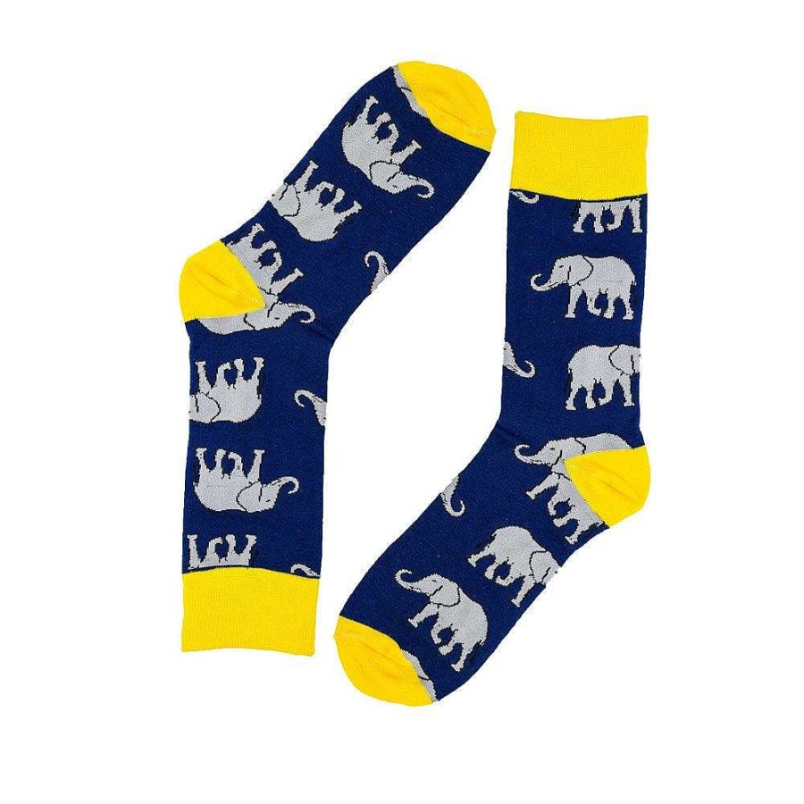 Fashion My2Socks Socks | My2Socks: Elephant Socks Navy