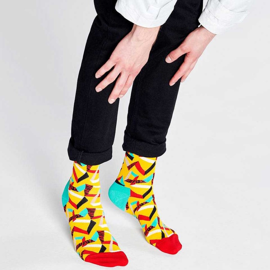 Fashion Happy Socks Socks | Happy Socks: Tiger Chain Yellow