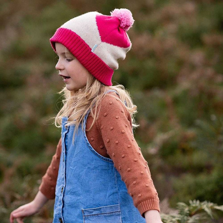 Fashion acorn kids Kid'S Clothing - Other | Acorn Kids: Stripes Beanie Pink Oatmeal Fuchsia