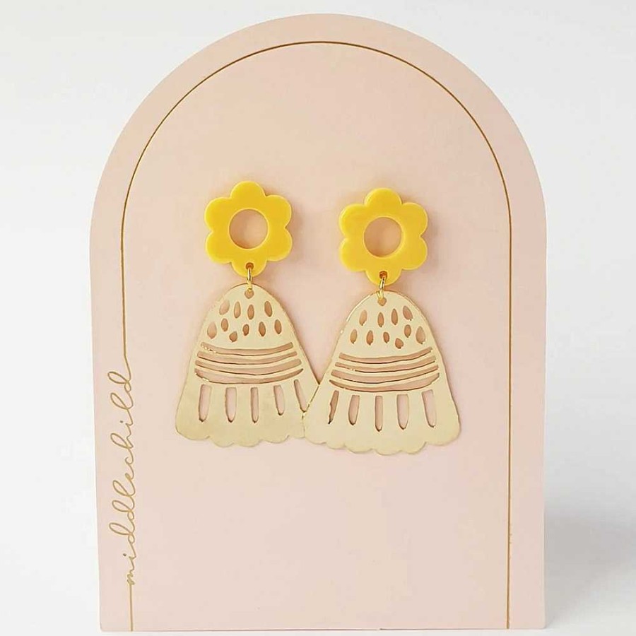 Jewellery Middle Child | Middle Child: Petal Pop Earrings Yellow