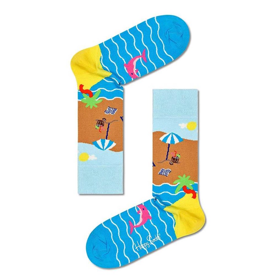 Fashion Happy Socks Socks | Happy Socks: Beach Break Blue Sand