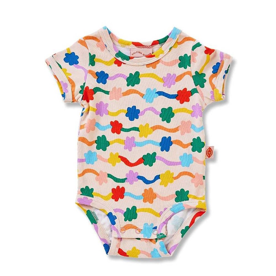 Fashion Halcyon Nights Kid'S Clothing - Other | Halcyon Nights: Short Sleeve Bodysuit Flower Flow