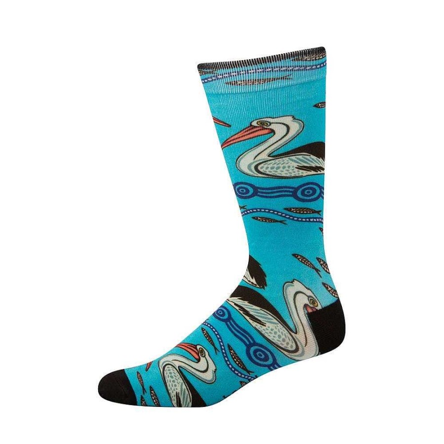 Fashion Bamboozld Socks | Bamboozld: Mens Native Australian Pelican Bamboo Sock