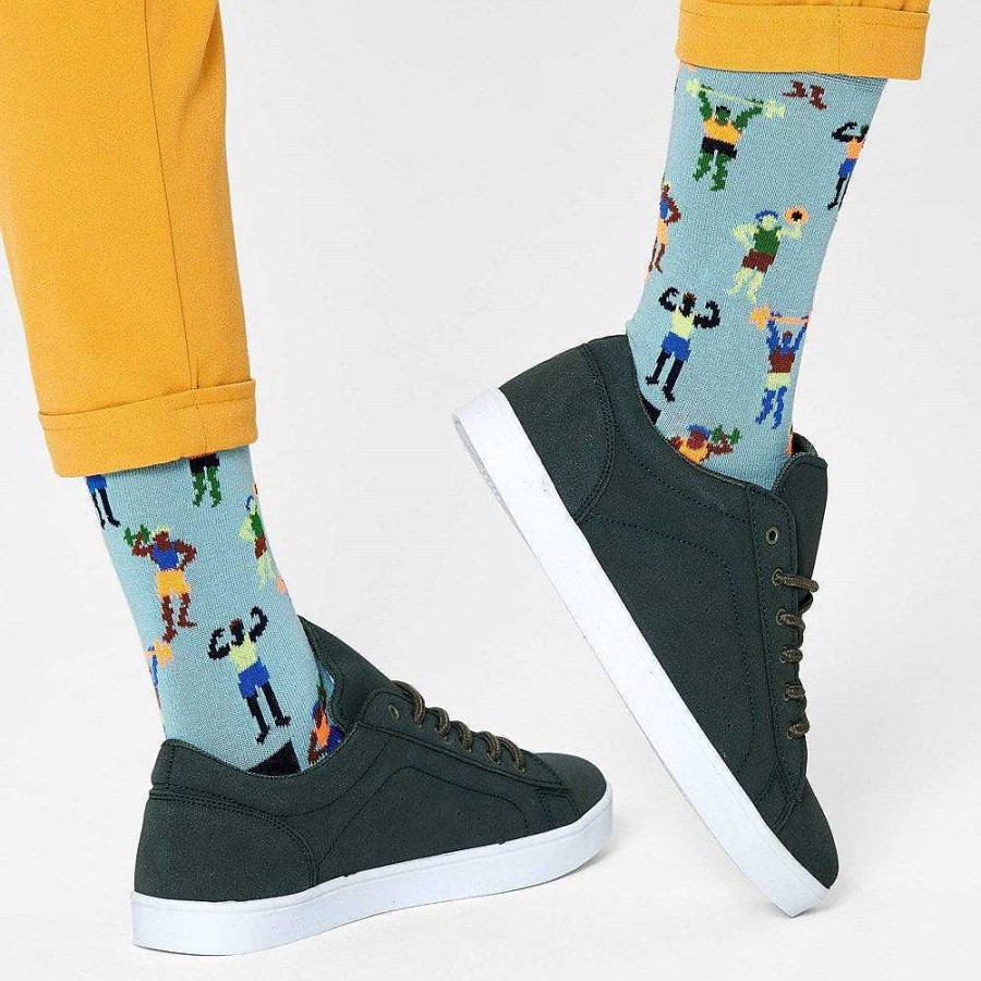 Fashion Happy Socks Socks | Happy Socks: Work It Blue Ml