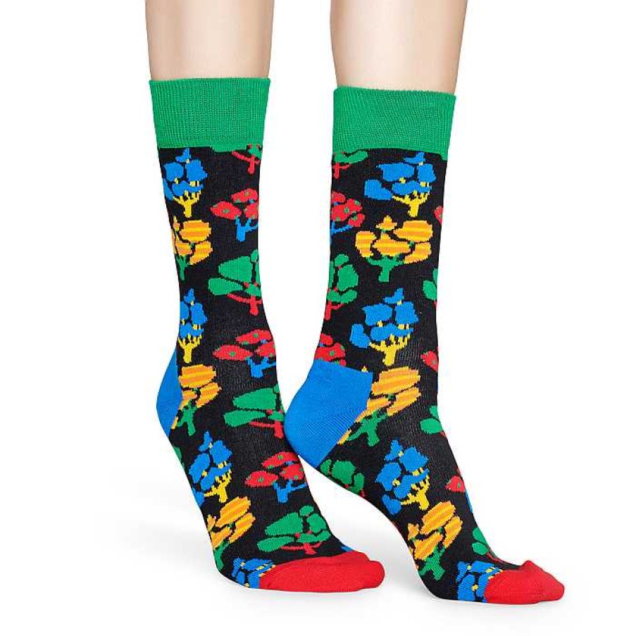 Fashion Happy Socks Socks | Happy Socks: Tree Black Multi