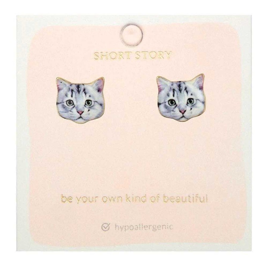 Jewellery Short Story | Short Story: Earring Cat Grey