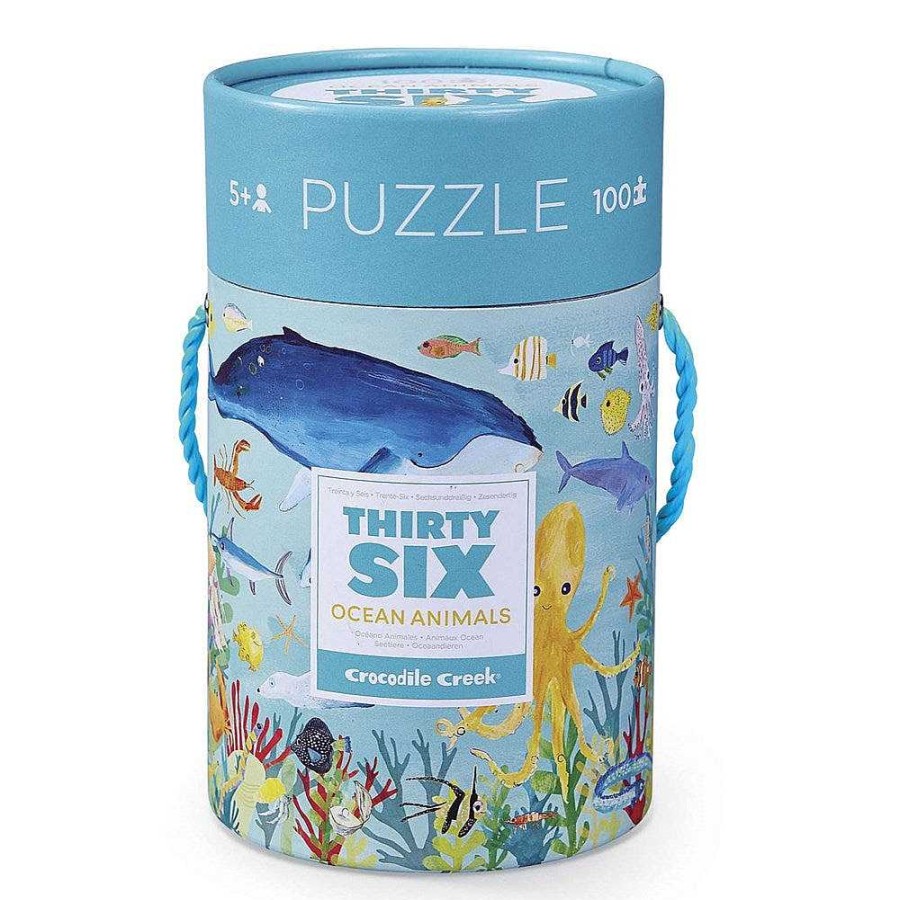 Out+About Crocodile Creek | Crocodile Creek: 36 Animal Puzzle 100Pc Ocean Animals