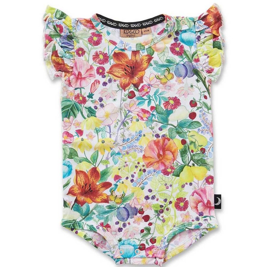 Fashion Kip & Co Baby & Toddler Clothing - Other | Kip&Co: Organic Short Sleeve Frill Romper Abundance