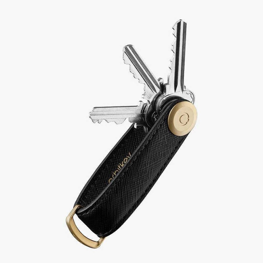 Out+About OrbitNew | Orbitkey: 2.0 Saffiano Leather Liquorice Black