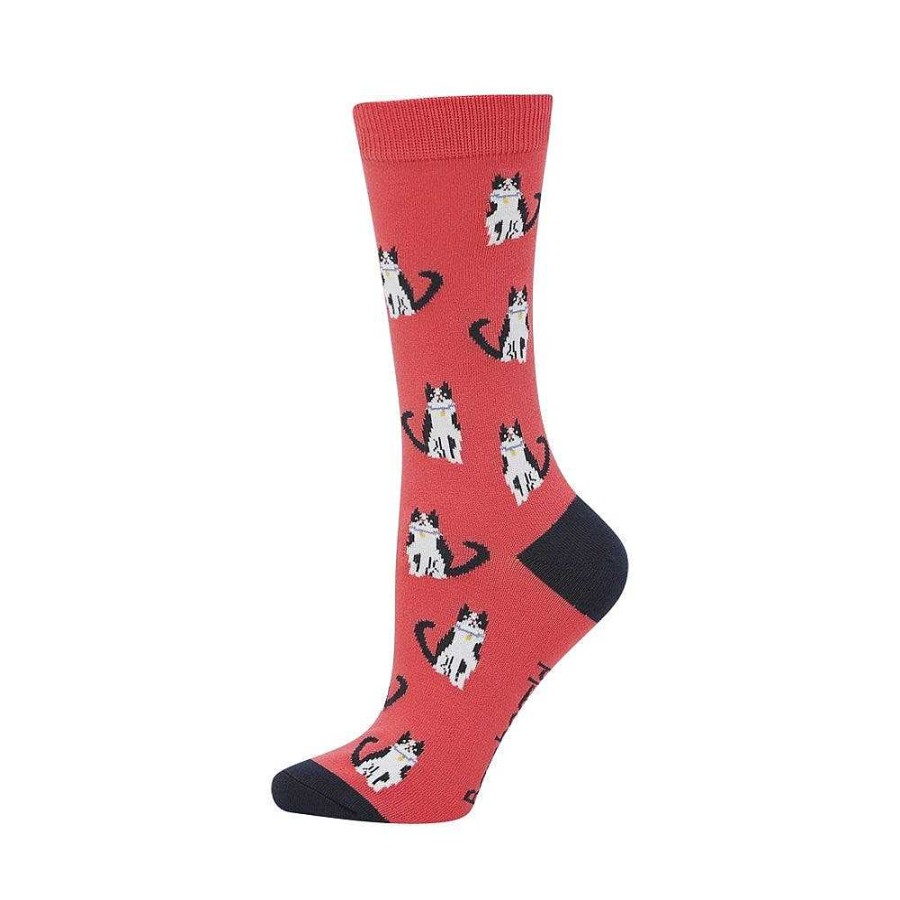 Fashion Bamboozld Socks | Bamboozld: Womens Cat Lady Rose Bamboo Sock