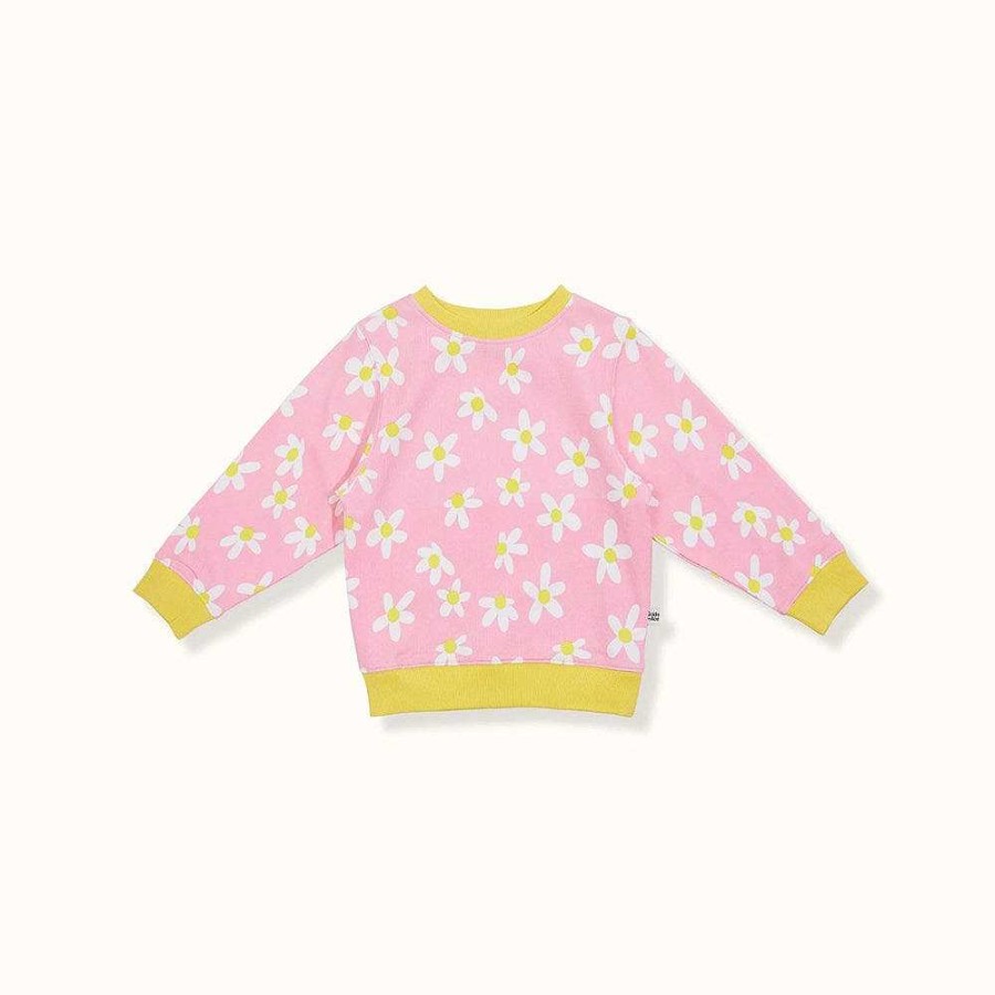 Fashion Goldie + Ace Kid'S Clothing - Other | Goldie + Ace: Dahlia Daisy Terry Relaxed Sweater Pink