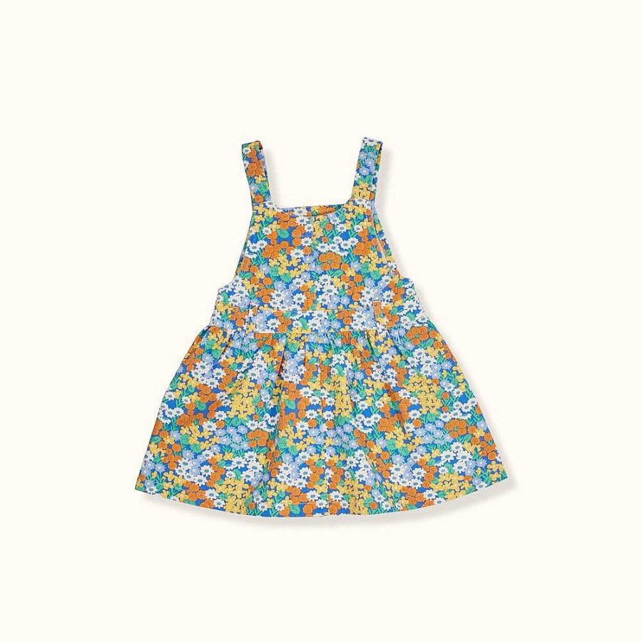 Fashion Goldie + Ace Kid'S Clothing - Other | Goldie + Ace: Stella Denim Pinafore Dress Lola Floral