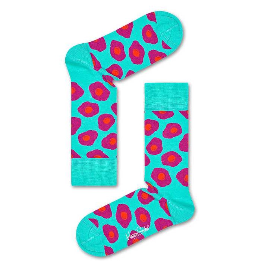 Fashion Happy Socks Socks | Happy Socks: Sunny Side Up Blue Pink