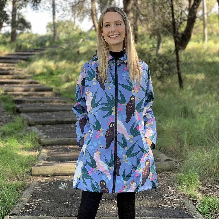 Out+About Monsterthreads | Raincoat: Cockatoos And Flora