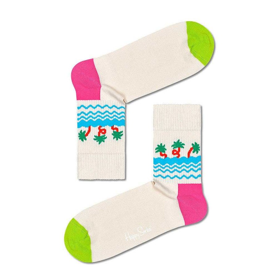 Fashion Happy Socks Socks | Happy Socks: Palm Beach 1/2 Crew Ml