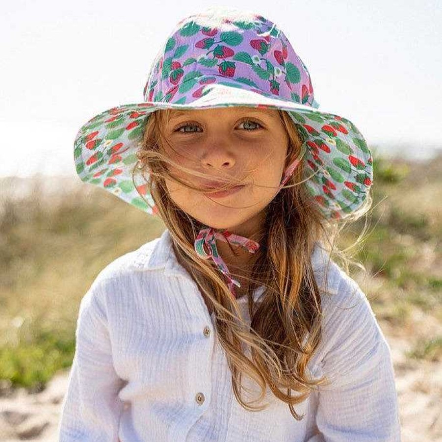 Fashion acorn kids Kid'S Clothing - Other | Acorn Kids: Wide Brim Reversible Sunhat Strawberry Pink Blue