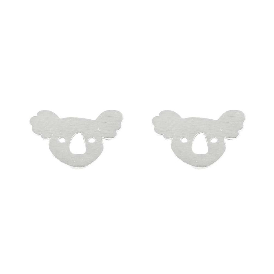 Jewellery Short Story | Short Story: Earring Australiana Koala Face Silver