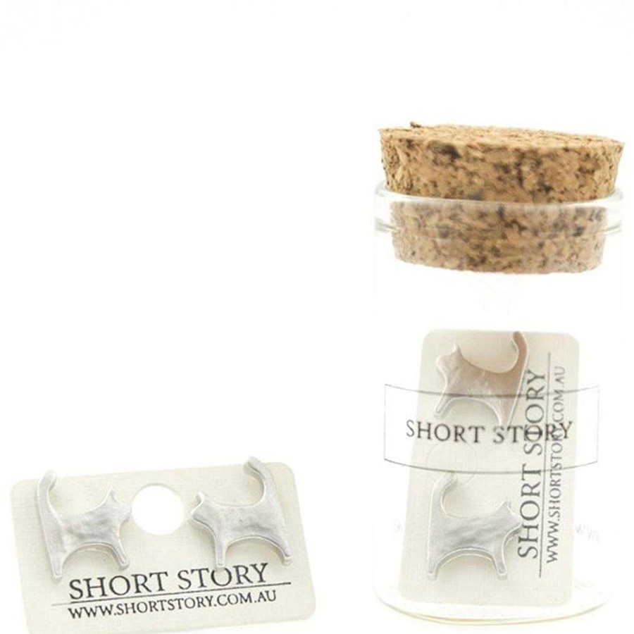 Jewellery Short Story | Short Story: Earring Cat Silver