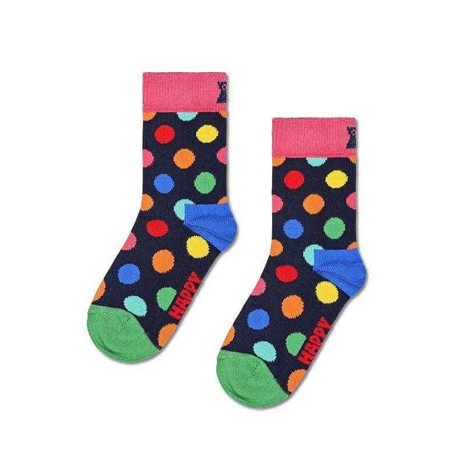 Fashion Happy Socks Socks | Happy Socks: Kids Big Dot Navy