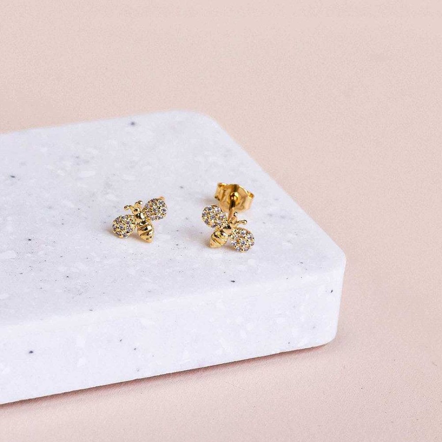 Jewellery Short Story | Short Story: Earring Diamante Bee White Gold