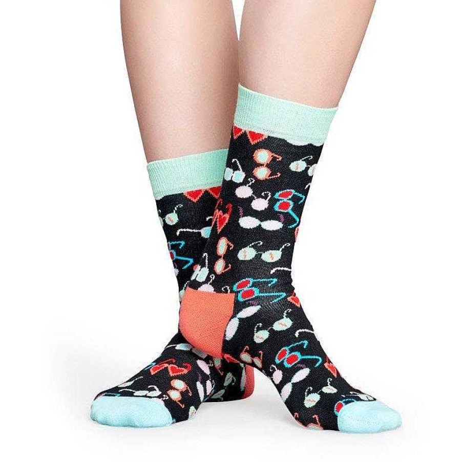 Fashion Happy Socks Socks | Happy Socks: Shades Sock Black