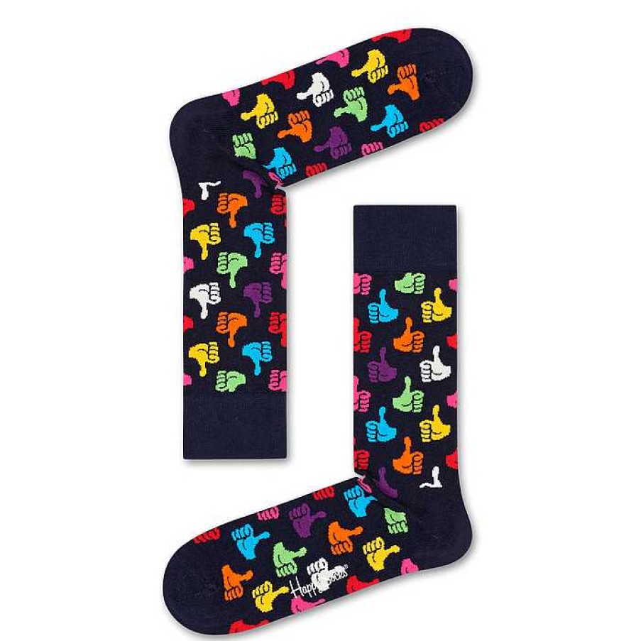 Fashion Happy Socks Socks | Happy Socks: Thumbs Up Navy