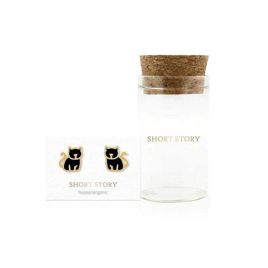 Jewellery Short Story | Short Story: Earring Epoxy Cat Gold