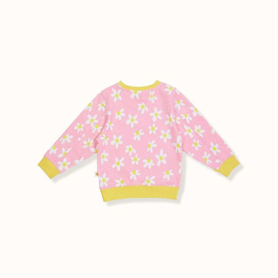 Fashion Goldie + Ace Kid'S Clothing - Other | Goldie + Ace: Dahlia Daisy Terry Relaxed Sweater Pink