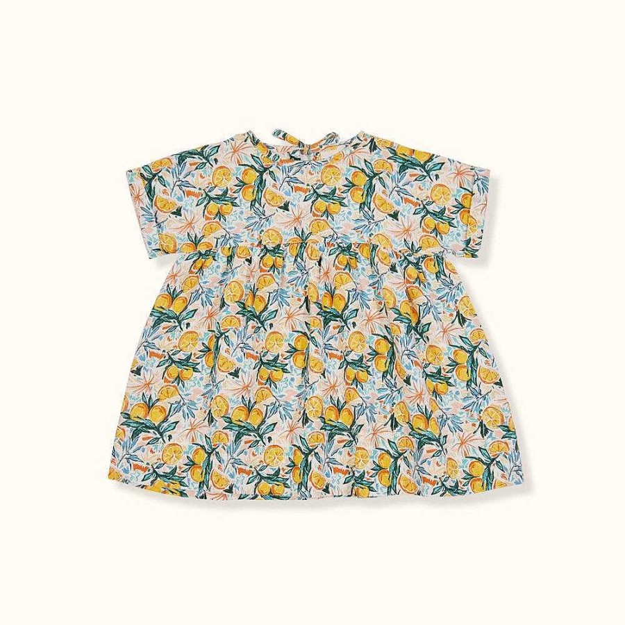 Fashion Goldie + Ace Kid'S Clothing - Other | Goldie + Ace: Lulu Linen Dress Orange Orchard