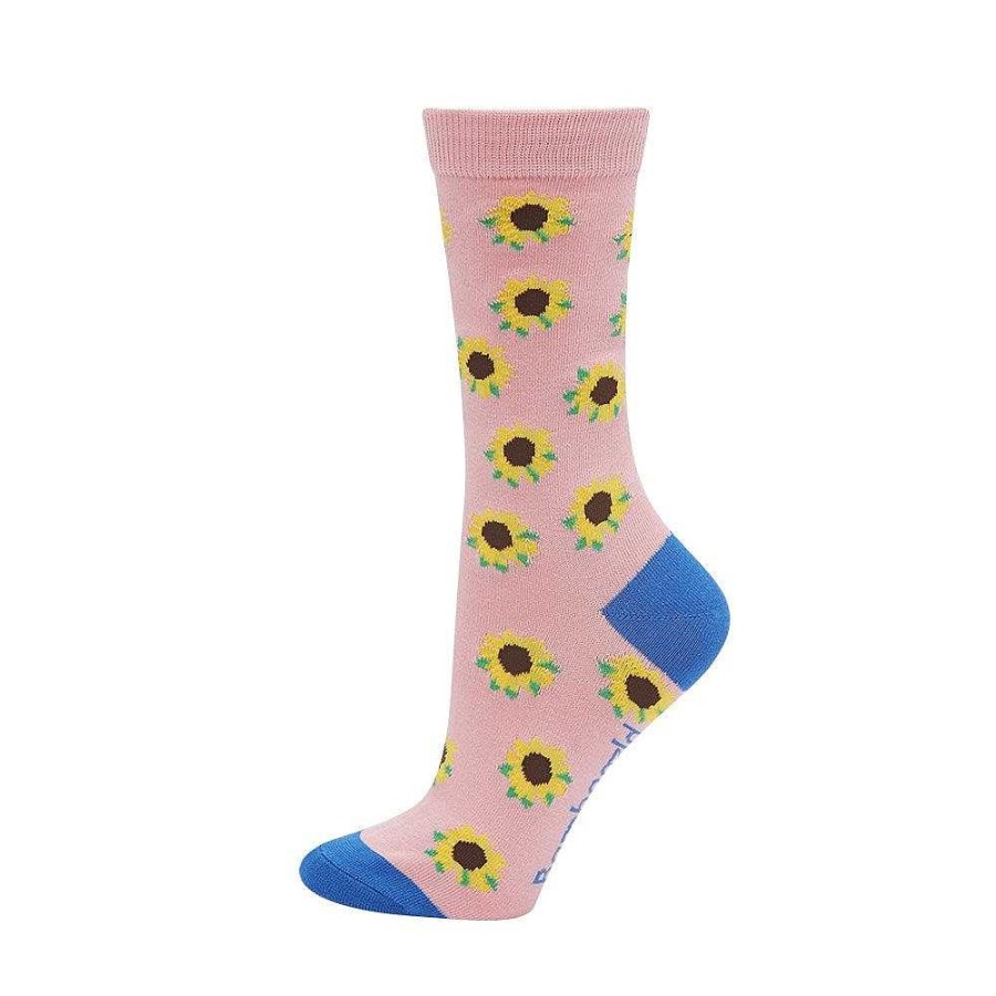 Fashion Bamboozld Socks | Bamboozld: Womens Sunny Dayz Pink Bamboo Sock